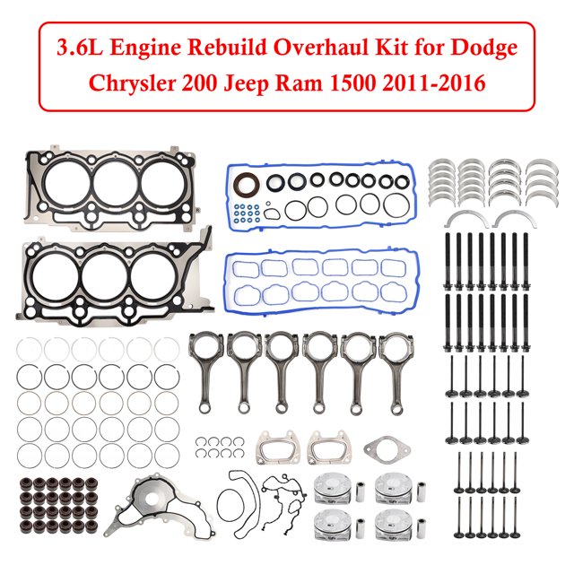 Kit de reconstrucción de motor de 3.6L para Dodge Chrysler 200 Jeep Ram 1500 2011-2016