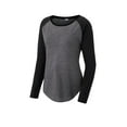 thumbnail image 3 of Sport-Tek Ladies PosiCharge Long Sleeve Tri-Blend Wicking Scoop Neck Raglan Tee LST400LS, 3 of 4