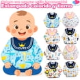 thumbnail image 3 of Pañales De Tela Reutilizables Para Bebés Con Insertos Nocturnos mas Babero Rollo De Bambu Y Lonchera, 3 of 9
