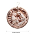 thumbnail image 5 of Holloyiver Nativity Scene Ornaments, Christmas Acrylic 3D Hanging Ornament Pendant for Xmas Tree Birth of Jesus Christian Decor Religious Gift for Family Friends and Christian 6PC, 5 of 10