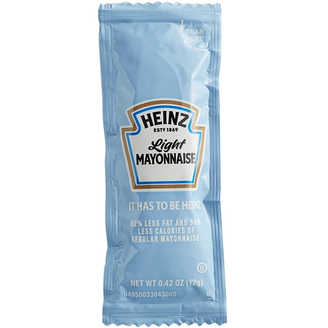 Heinz Sachets de Portions de Mayonnaise Légère de 9 Grammes - 200/caisse
