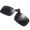 thumbnail image 3 of 2X Polarized Rimless Rectangle Gray Lens Flip Up Clip on Sunglasses Eyeglass, 3 of 8