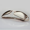 thumbnail image 3 of NEW MENS RECTANGULAR RIMLESS TRANSPARENT SUNGLASSES EYE WEAR BLACK GOLD COLOR X1, 3 of 8