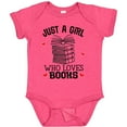 thumbnail image 3 of Inktastic Just a Girl Who Loves Books Girls Baby Bodysuit, 3 of 5
