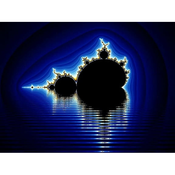 Iconic Arts Laminated 32x24 inches Poster: Mandelbrot September Fractal Buddha Infinite