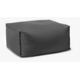 thumbnail image 1 of Gouchee Home Chamonix Outdoor/Indoor Charcoal Ottoman Pouf – Water-Repellent Bean Bag Footstool with Polystyrene Bead Filling for Patio, Porch, or Living Room, 1 of 5