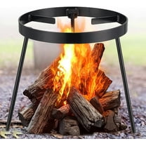 LCOKEIY Campfire Tripod for Cooking, Campfire Cooking Equippment, High Temperature Resistant Outdoor Fire Pit Stand, Matte Black