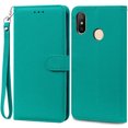thumbnail image 1 of Pour Redmi Note 6 Pro Case Xiaomi Redmi 6 Pro Soft TPU Wallet Leather Case pour Xiaomi Redmi 6 Case Note 6 Pro Flip Étui Fundas Cyan -Strap pour Redmi 6, 1 of 6