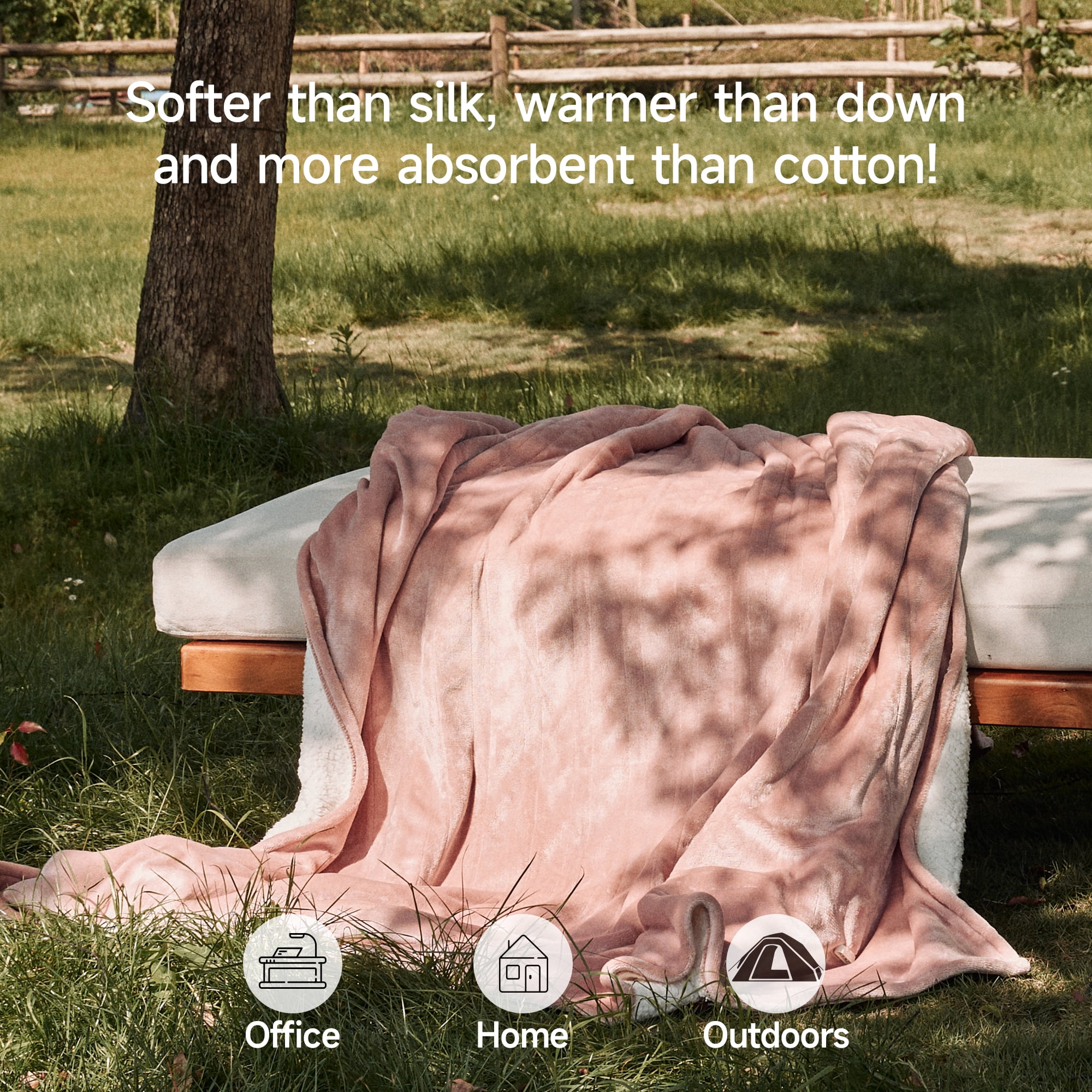 Heated Blanket 84"X90" Queen Size Electric Blanket with 6 Heating Level & 2-10 Hour Auto Off,Machine Washable -Rose Dust