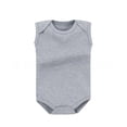thumbnail image 2 of Agkizg Unisex Baby Solid Crew Neck Sleeveless Bodysuit, Soft Knit Tank Onesie, Infant Summer Daily Undershirt, 2 of 5