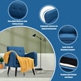 thumbnail image 4 of Giantex Set of 2 Modern Comfortable Fabric Armchair, Mid-Century Accent Sofa for Bedroom Living Room Club, Home, Contemporary Upholstered Linen Sofa Chair, Navy, 4 of 8
