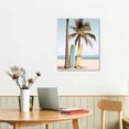thumbnail image 2 of Nawypu  Beach Coastal Canvas Wall Art Seascape Artwork Sea Coconut Art and Beach Surfboards Painting Seaside Palm Tree Picture Decor for Living Room Bedroom, 2 of 4