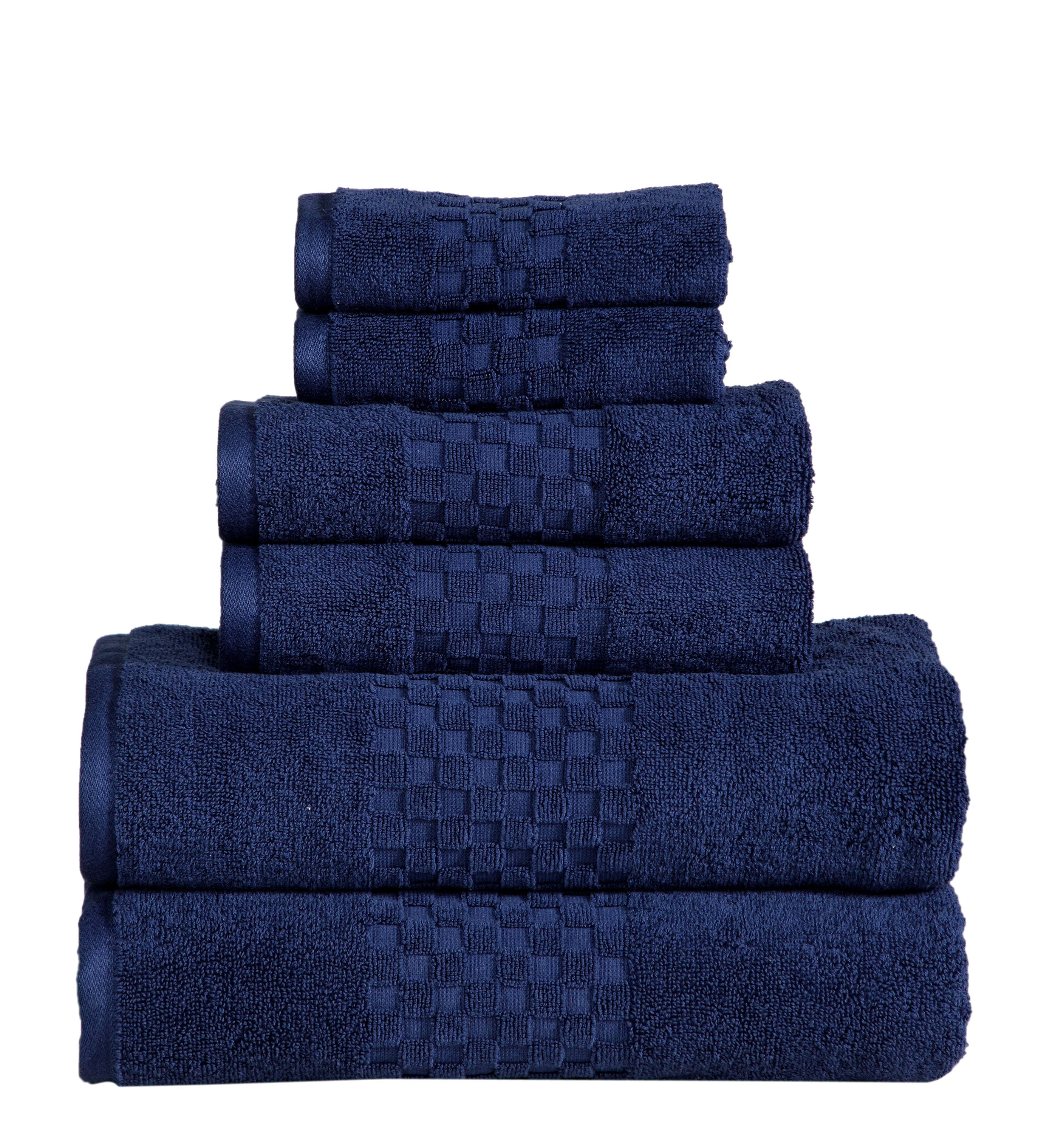 High Absorbent Hotel Quality 6-Piece Bath Towel Set 100% Cotton 