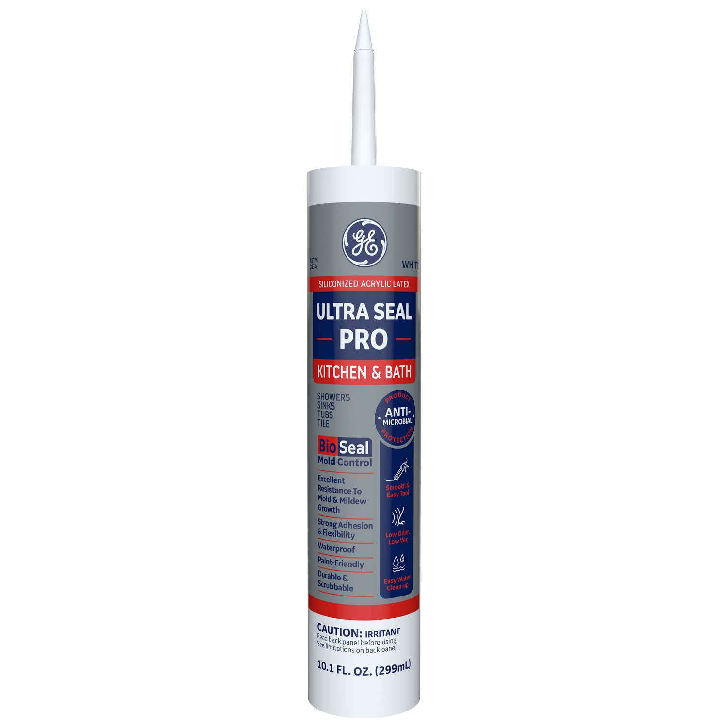 GE Ultra Seal Pro Kitchen & Bath Sealant, White 10 fl oz Cartridge