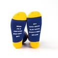 thumbnail image 2 of FunnyFeet Striped Dress Socks for Men, Blue, 2 of 5