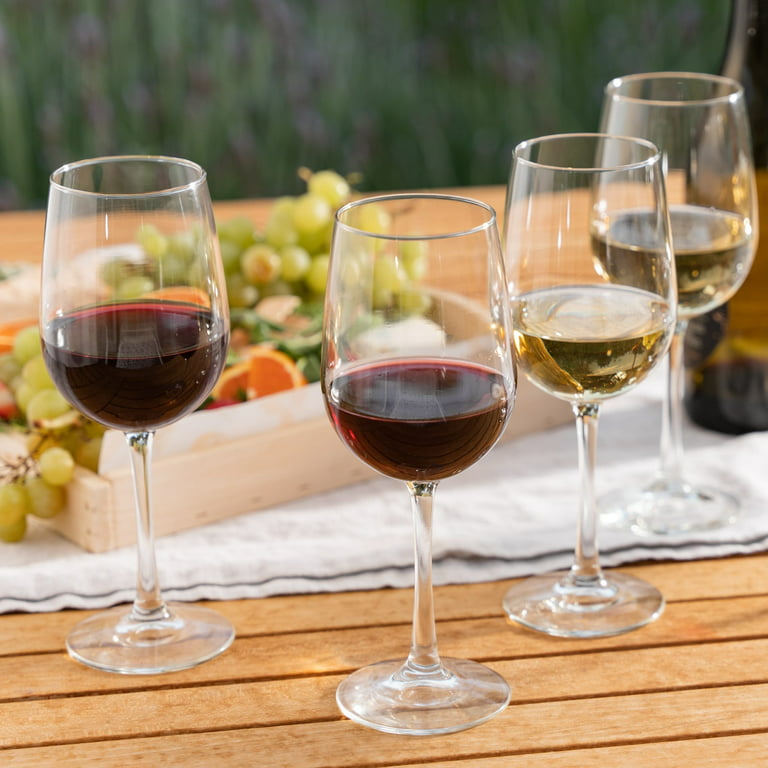 Libbey Vina Tall Wine Glasses, 16-ounce, Set of 12