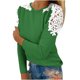 thumbnail image 2 of ICHUANYI Liquidación Mujer Verano Casual Blusa de Manga Larga Cuello Redondo Encaje Tops Camiseta ICHUANYI WER2023082205104, 2 of 5