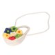 thumbnail image 1 of Bolso de mano tejido de algodón con diseño de flores, asa suave, correa para el hombro, tejido de cuerda, ideal para ir de compras a la playa y viajar., 1 of 14