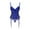 Blue, variant on Generic Sexy Lace Up Floral Garter Underwire Teddy Bodysuit Lingerie Belt Women Top One Piece
