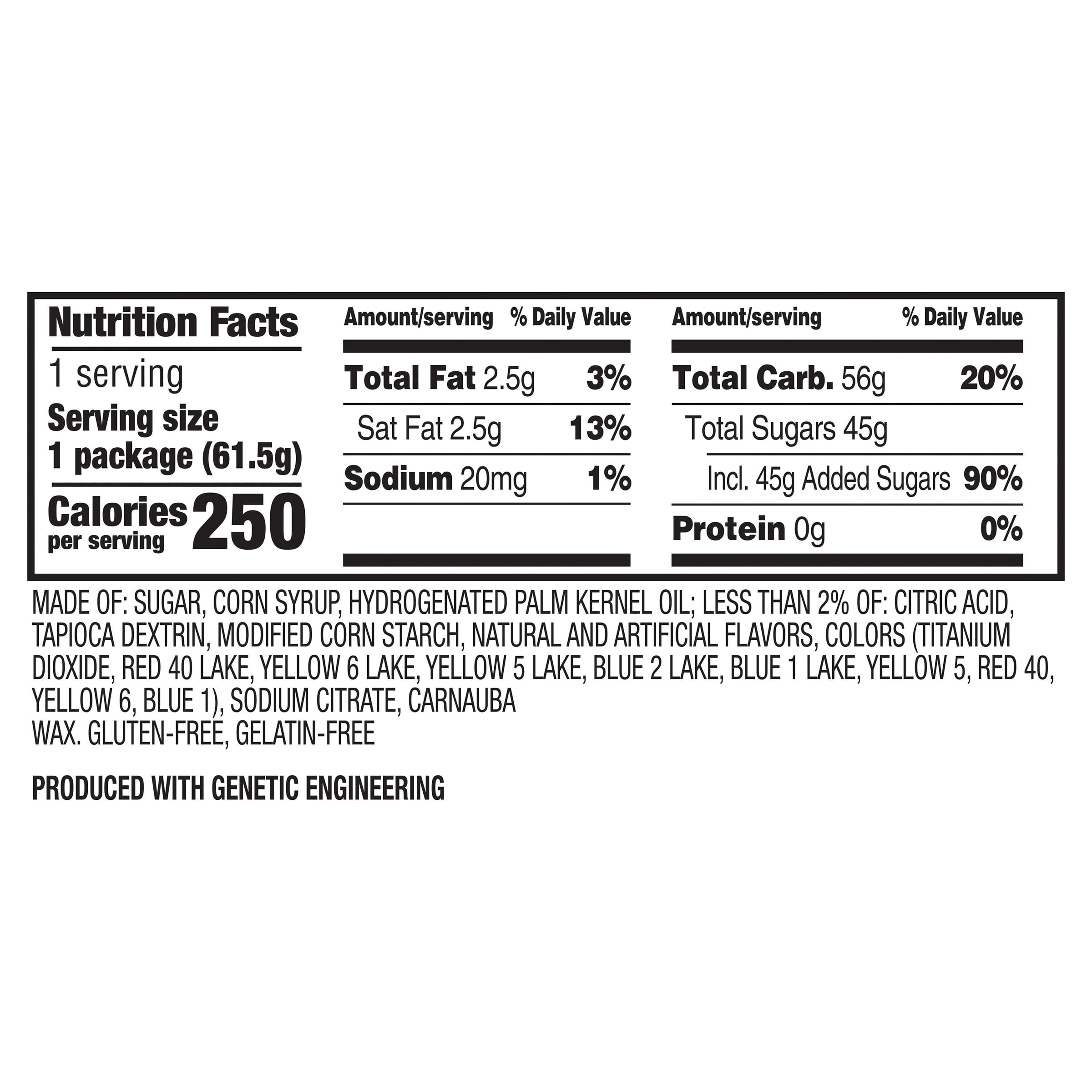 Skittles Nutrition Label Ings Bios Pics