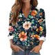 thumbnail image 1 of TaTaai Women's Floral Print Blouse Long Sleeve Button Down Shirt Soft Cotton Relaxed Fit Lapel Collar Tunic Top for Casual Outfit Gift, 1 of 6
