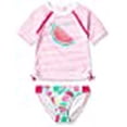 thumbnail image 3 of Tommy Bahama Girls' 2-Piece Rashguard and Swim Bottoms Set, Watermelon, 2T, 3 of 12