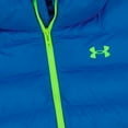 thumbnail image 3 of Boys 4-7 Under Armour Hooded Colorblock Puffer Jacket Color: Blue Atlantis Size: 7, 3 of 4