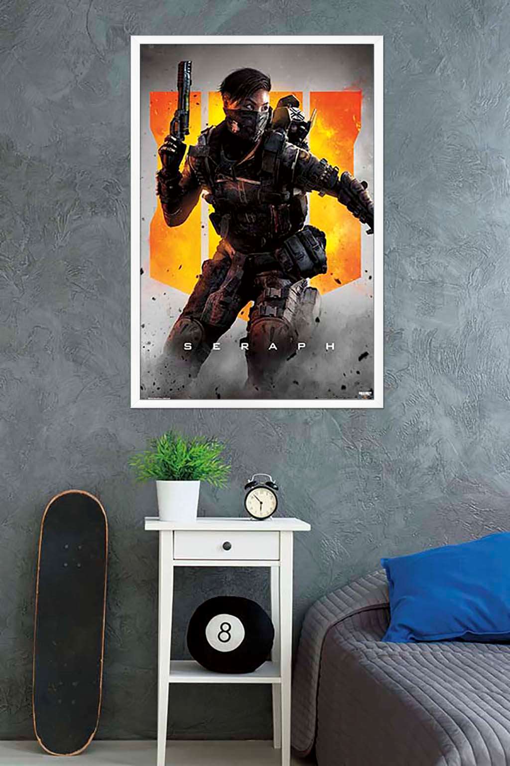 Call of Duty: Black Ops 4 - Seraph Key Art Wall Poster, 22.375" x 34", Framed