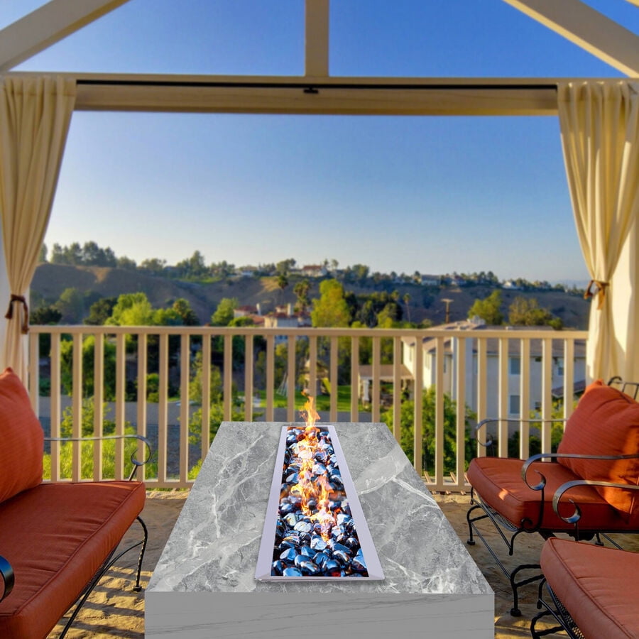 61" Stainless Propane Burner Fire Pit Pan Outdoor Heaters for Patio