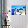 thumbnail image 2 of Canvas Prints Wall Art - Beautiful Blue Dome Churches of Santorini, Greece | Modern Wall Decor/Home Art Stretched Gallery Wraps Giclee Print &amp; Wood Framed. Ready to Hang - 32" x 48", 2 of 4