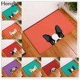 thumbnail image 2 of Hongbo 40*60cm Anti Slip Mats Brief Cute Cartoon Bulldog Puppy Dog Mats Welcome Home Entrance Door Floor Flannel Rug, 2 of 6