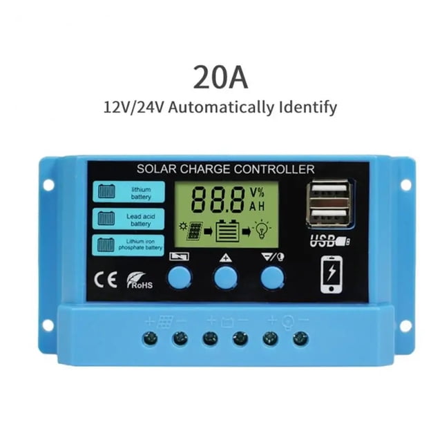 10A 20A 30A 12V 24V MPPT Solar Charge Controller 50VDC PV Regulator Colorful Screen ,Widely Used