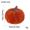 thumbnail image 3 of Mskk Small Velvet Fake Pumpkin Halloween Decoration, 2.7x3.4" Soft Flocked Mini Artificial Pumpkins Ornaments Table Decor for Halloween Farmhouse Display, 3 of 6