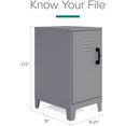 thumbnail image 4 of Space Solutions 27.5"H 2 Shelf Mini Metal Storage Locker Cabinet Silver, 4 of 10