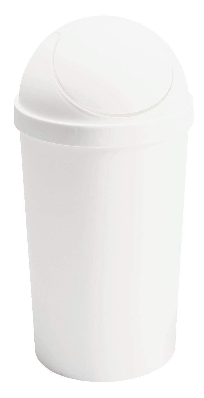 Sterilite White 12 Qt SwingTop Wastebasket