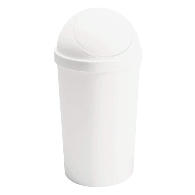 Sterilite White 12 Qt SwingTop Wastebasket