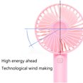 thumbnail image 2 of Ventilador de mano portátil 1200mAh Ventilador pequeño para acampar Senderismo Pesca (Rosa), 2 of 5