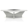 thumbnail image 2 of Furniture of America Duall Square Black Glass Top and White Wood Coffee Table, 2 of 7