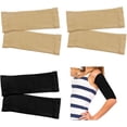 thumbnail image 1 of Manguitos para mujer, 3 pares de mangas de compresión para brazos, mangas elásticas para adelgazar, mangas para brazos para mujeres, hombres, pérdida de peso, deporte, fitness ER, 1 of 5