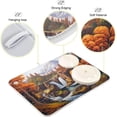 thumbnail image 4 of Waterfall Painting Dish Drying Mat, Absorbent Microfiber Pad Protector For Kitchen Counter Top Mat Dish Drainboard 16x18in Home Decor, 4 of 7