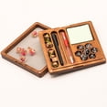 thumbnail image 2 of Estuche de madera para dados 2 en 1 y bandeja para dados, soporte cuadrado de bambú de alta calidad para juegos de mesa, D & D, RPG, nuevo, 2 of 4