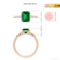 thumbnail image 5 of ANGARA Lab Grown 1.5 Ct Emerald-Cut Emerald Side Stone Engagement Ring for Women in 14K Rose Gold (Size-8x6mm) | May Birthstone, Birthday, Anniversary, Jewelry Gift for Women | Lab-Grown Emerald Ring, 5 of 8