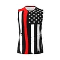 thumbnail image 6 of Lsque Firefighters USA Flag Print Men's Cotton Blend Sleeveless Muscle Shirts (S-3XL)- Moisture Wicking, Odor Protection, UPF 30+,XX-Large, 6 of 8