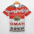 thumbnail image 3 of TOMATO SOUP Men Zipper T-shirt Summer Casual Short Sleeve T-shirt Top, 3 of 7