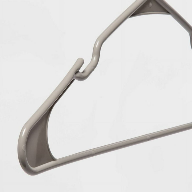 18pk Plastic Hangers Gray - Room Essentials™