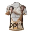 thumbnail image 2 of Daiia Cute Bulldogs Apply Pattern Men’s Polo Shirts,Solid Deck Shirt,Classic Fit, Breathable Cotton Polo for Casual and Sport Wear-Medium, 2 of 7