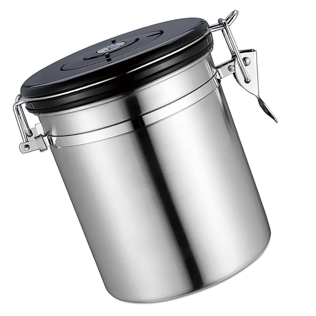 Tarro de almacenamiento de acero inoxidable, tarro de café, carrito de té, tarros de almacenamiento de alimentos, caja , 1.5L Baoblaze Frasco de recipiente