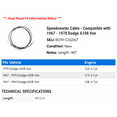 thumbnail image 2 of Speedometer Cable - Compatible with 1967 - 1970 Dodge A108 Van 1968 1969, 2 of 2