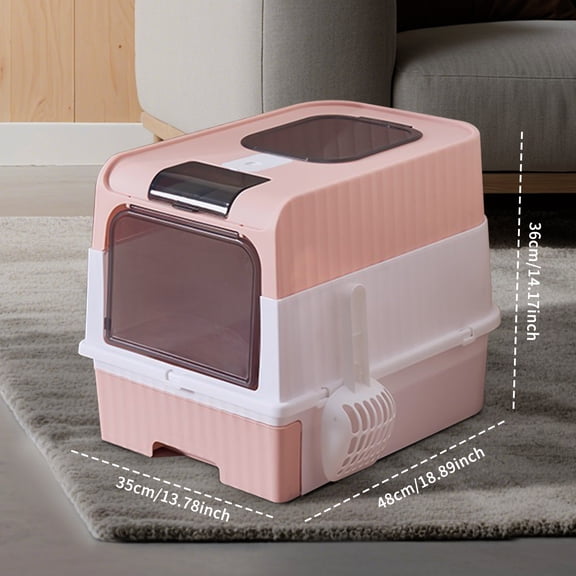 pinkMagic Cube Intelligent Cat litter Box - Free Hands, Enjoy Pure Life | Automatic Cleaning, Silent Design, Preferred for Multi Cat Families