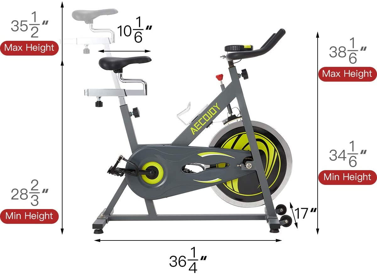 Aecojoy Indoor Cycling Bike Stationary Silent Belt Drive Led Monitor Exercise Bike With Leather Resistance Pad Comfortable Seat Cushion Walmart Com Walmart Com